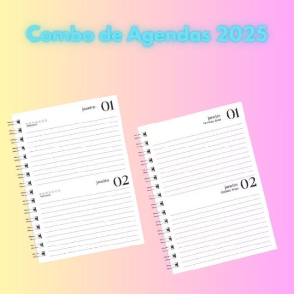 Agenda 2 Dias Por Página 2025 - Arquivo Digital - Imagem 3