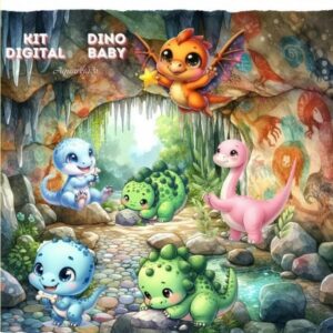 Kit Digital Dinossauro Baby