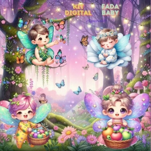 Kit Digital Fada Cute Baby - Imagem 2