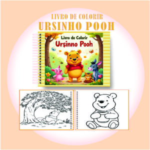 Arquivo Digital Livro de Colorir Ursinho Pooh