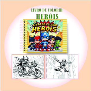 Arquivo Digital Livro de Colorir Heróis