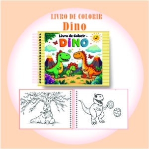 Arquivo Digital Livro de Colorir Dino