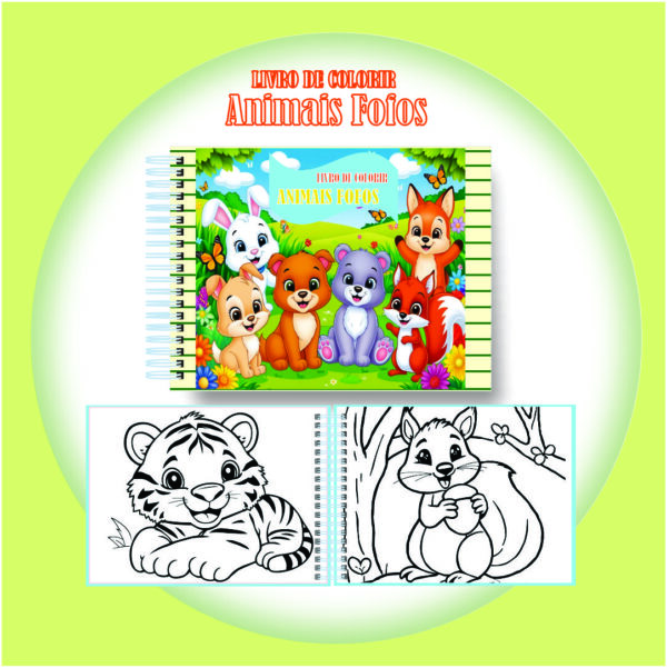 Arquivo Digital Livro de Colorir Animais Fofos