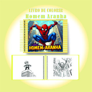 Arquivo Digital Livro de Colorir Homem-Aranha
