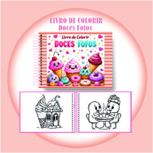 Arquivo Digital Livro de Colorir Doces Fofos