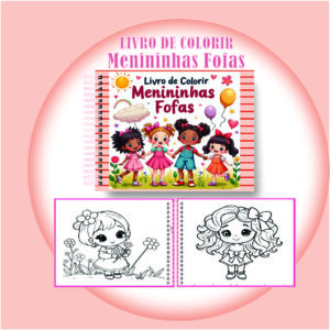 Arquivo Digital Livro de Colorir Menininhas Fofas