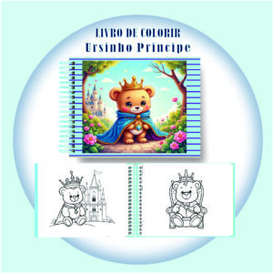 Arquivo Digital Livro de Colorir Ursinho Príncipe