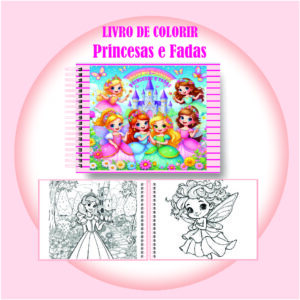 Arquivo Digital Livro de Colorir Princesas e Fadas