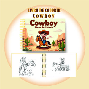 Arquivo Digital Livro de Colorir Cowboy