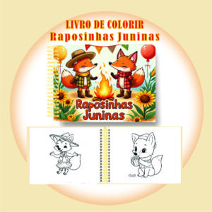 Arquivo Digital Livro De Colorir Raposinhas Juninas