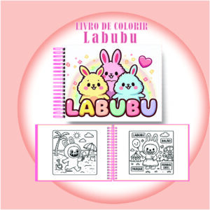 Arquivo Digital Livro de Colorir Labubu
