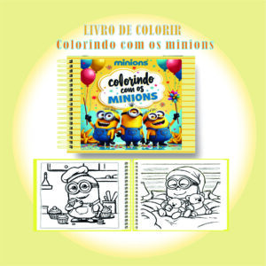 Arquivo Digital Livro de Colorir Minions Divertidos