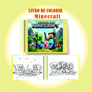 Arquivo Digital Livro de Colorir Mundo Minecraft