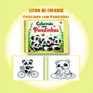 Arquivo Digital Livro de Colorir Pandinhas Encantadores