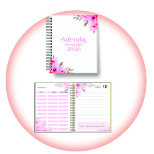 Arquivo Digital Agenda de Versículos 2026 – Rosa Floral