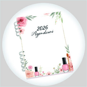 Arquivo Digital Agendamento Cinza Claro Manicure 2026
