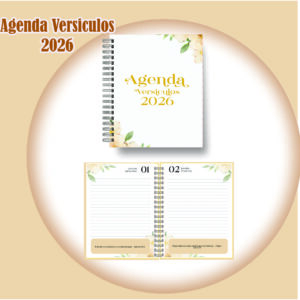 Arquivo Digital – Agenda de Versículos 2026 Amarela Floral