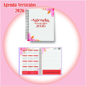 Arquivo Digital  Agenda de Versículos 2026 Marsala Floral