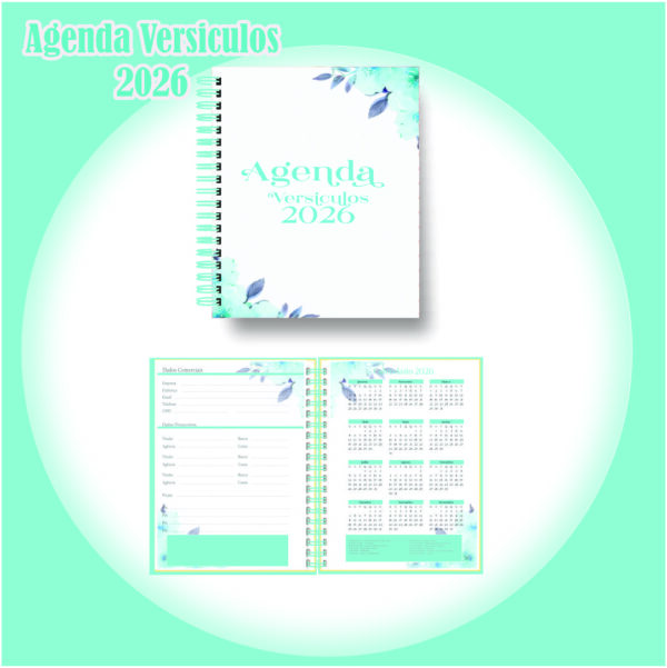 Arquivo Digital  Agenda de Versículos 2026 Verde  Floral