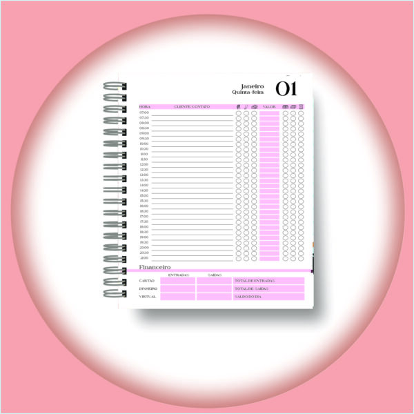 Arquivo Digital Agendamento Rosa Manicure 2026 - Imagem 2