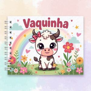 Arquivo Digital Livro de Colorir  Vaquinha Cute